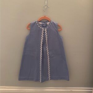 Little English Light Blue Dress with White Accents 3t